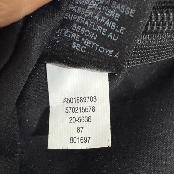 WHBM Ruffle Sleeve Black Blouse Waist Tie Size 2 - Picture 9 of 10